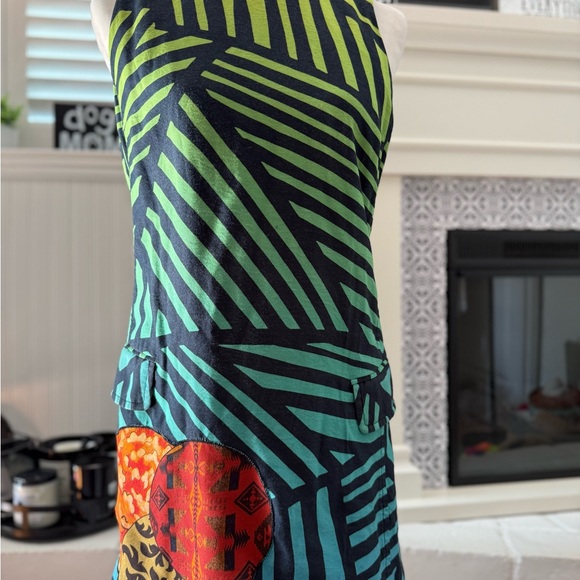 Desigual Dresses & Skirts - Desigual Striped Green and Black Dress